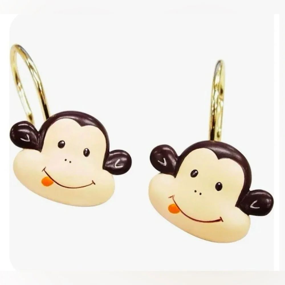 Mainstays Monkey Shower Hooks, 12 Piece